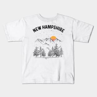 New Hampshire State Vintage Retro Kids T-Shirt